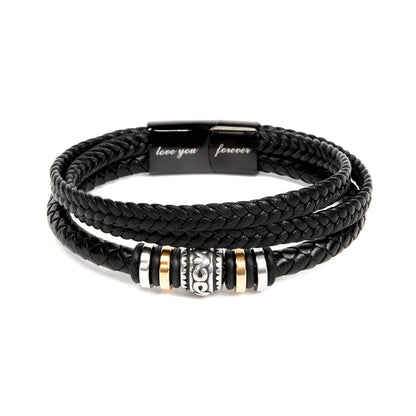 To My Man,Love You Forever Bracelet || Husband Gifts from Wife I Love You Forever and Always Bracelets Boyfriend Anniversary Birthday Christmas Fathers Gifts for Men, Son and Grandson