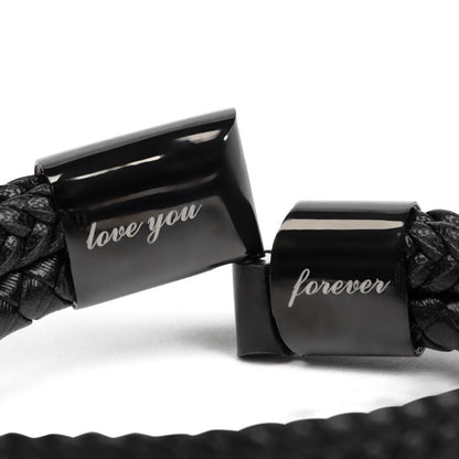 To My Man,Love You Forever Bracelet || Husband Gifts from Wife I Love You Forever and Always Bracelets Boyfriend Anniversary Birthday Christmas Fathers Gifts for Men, Son and Grandson