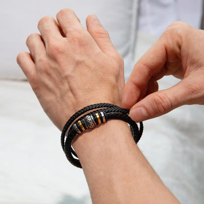To My Man,Love You Forever Bracelet || Husband Gifts from Wife I Love You Forever and Always Bracelets Boyfriend Anniversary Birthday Christmas Fathers Gifts for Men, Son and Grandson