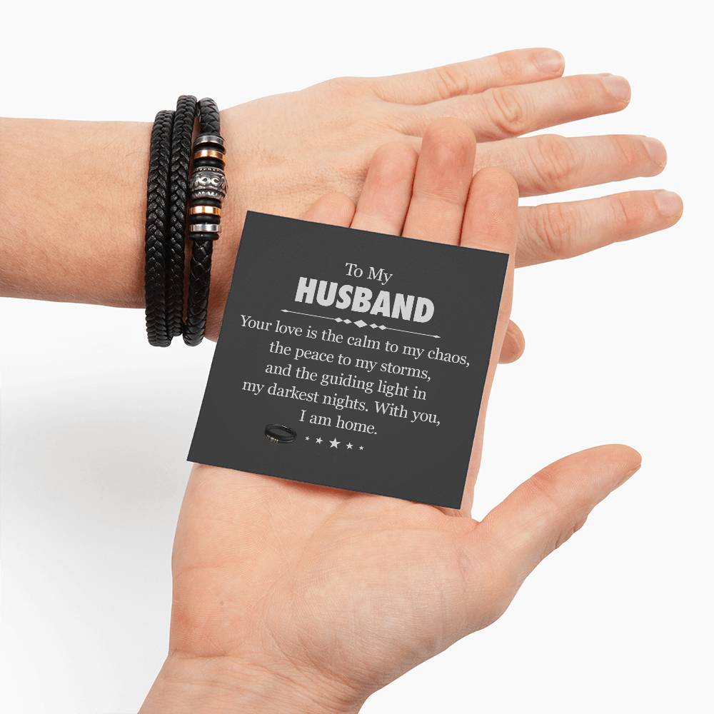 To My Man,Love You Forever Bracelet || Husband Gifts from Wife I Love You Forever and Always Bracelets Boyfriend Anniversary Birthday Christmas Fathers Gifts for Men, Son and Grandson