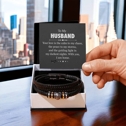 To My Man,Love You Forever Bracelet || Husband Gifts from Wife I Love You Forever and Always Bracelets Boyfriend Anniversary Birthday Christmas Fathers Gifts for Men, Son and Grandson