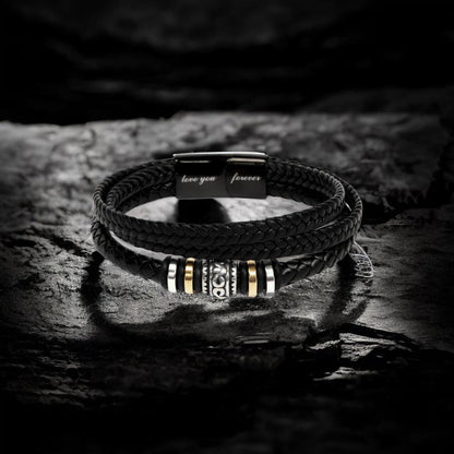 To My Man,Love You Forever Bracelet || Husband Gifts from Wife I Love You Forever and Always Bracelets Boyfriend Anniversary Birthday Christmas Fathers Gifts for Men, Son and Grandson