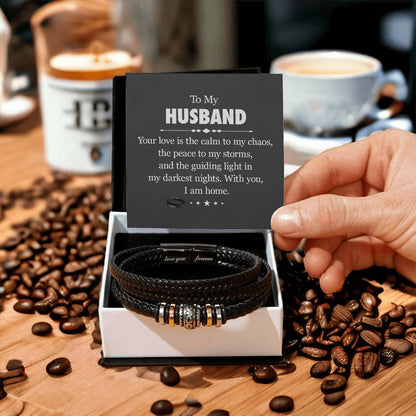 To My Man,Love You Forever Bracelet || Husband Gifts from Wife I Love You Forever and Always Bracelets Boyfriend Anniversary Birthday Christmas Fathers Gifts for Men, Son and Grandson
