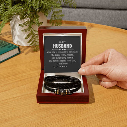 To My Man,Love You Forever Bracelet || Husband Gifts from Wife I Love You Forever and Always Bracelets Boyfriend Anniversary Birthday Christmas Fathers Gifts for Men, Son and Grandson