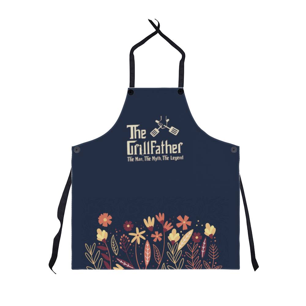 GrillFather Apron Father's day Gift - Men's Cooking Grilling BBQ Apron with 2 Pockets - Birthday Father's Day Christmas...