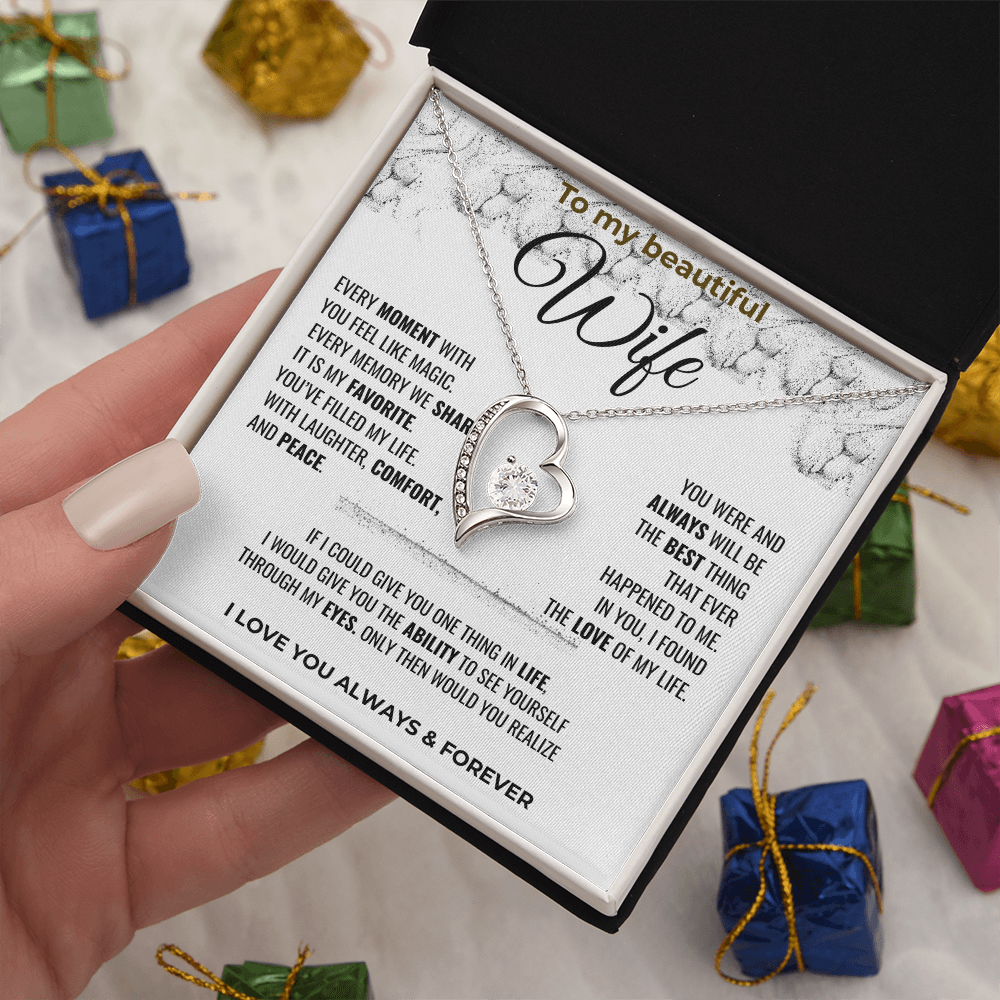 To my Beautiful Wife Gift | Wife Gift | Necklace for Wife, Gift Idea.