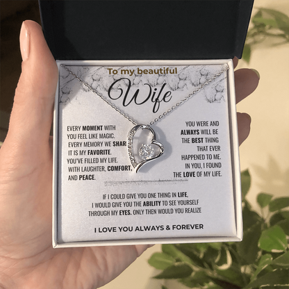To my Beautiful Wife Gift | Wife Gift | Necklace for Wife, Gift Idea.