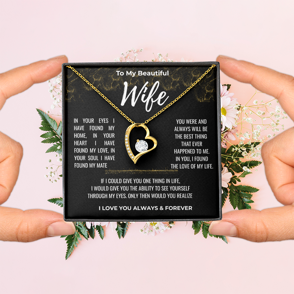 To my Beautiful Wife Gift | Wife Gift | Necklace for Wife, Gift Idea.