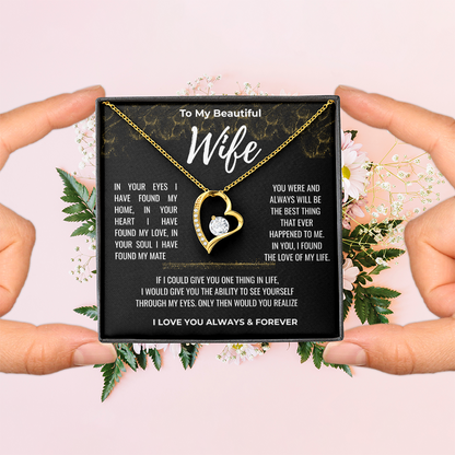 To my Beautiful Wife Gift | Wife Gift | Necklace for Wife, Gift Idea.
